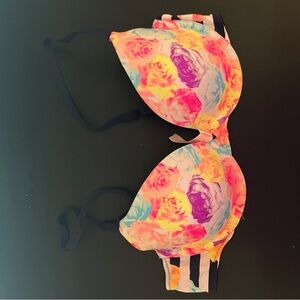 PINK: Wear Everywhere Demi Floral and Striped Bra